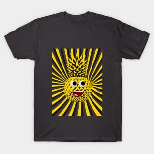 Funny Pineapple Cartoon Character T-Shirt